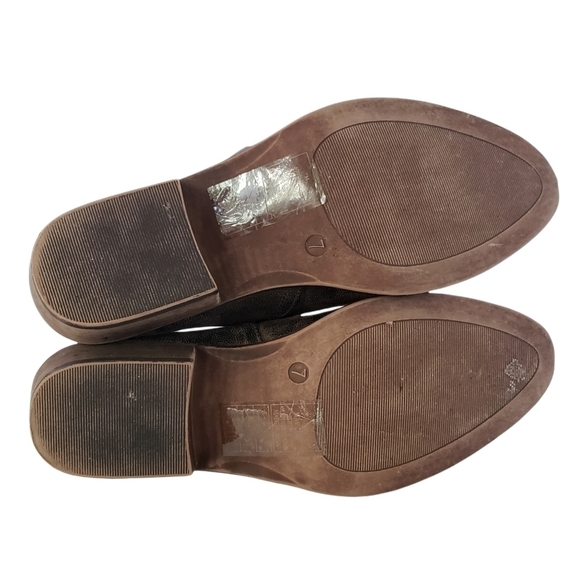 Pierre Dumas brown pointed toe Western faux leather booties- size 7 - Picture 8 of 10